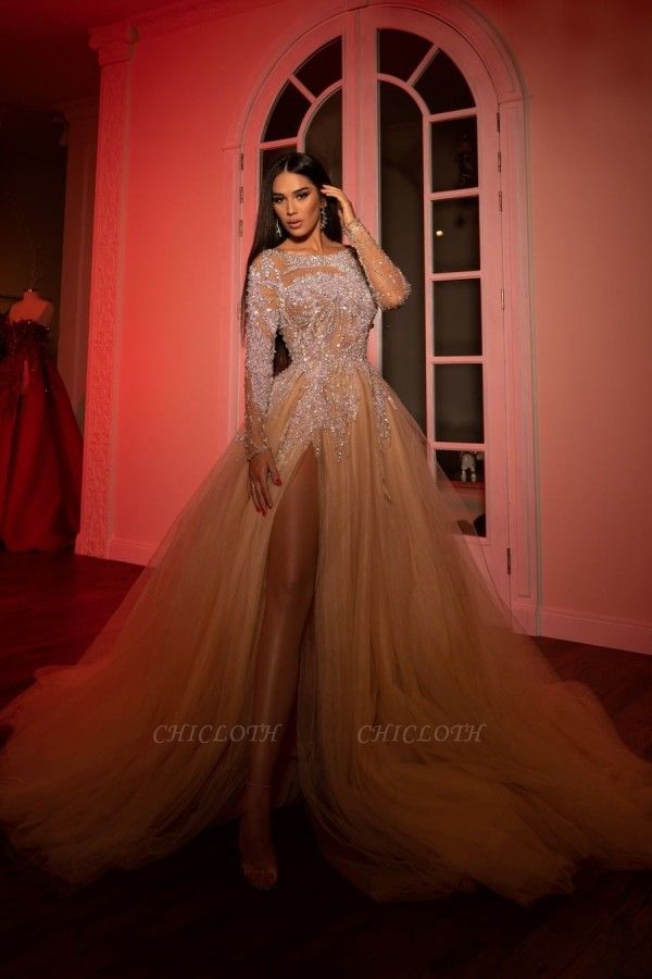 ZY544 Prom Dresses With Sleeves Extravagant Evening Dresses Long Cheap