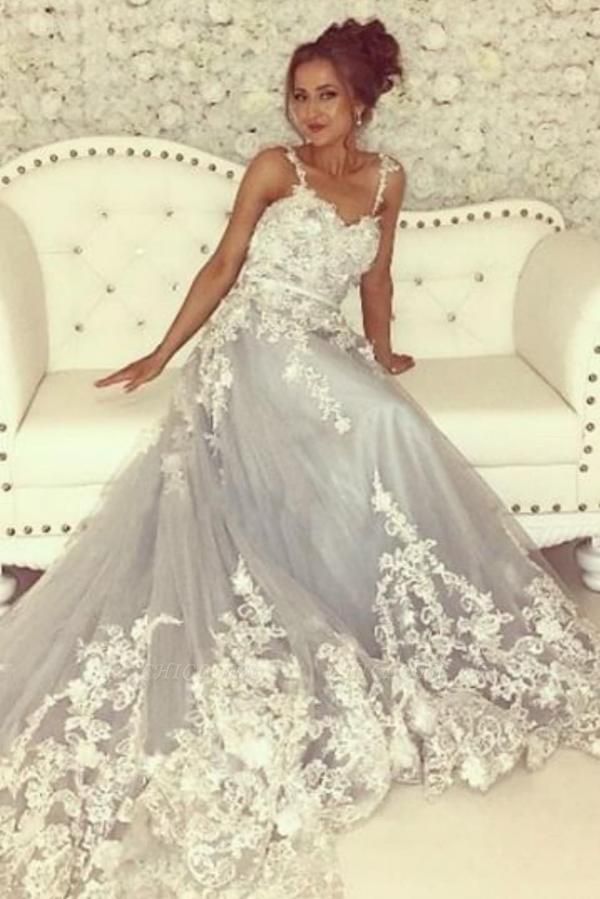 Vintage Strap Sleeveless Long Prom Dress With Lace