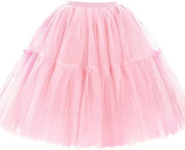 Pink chic ballgown mini tulle elasticated underskirt