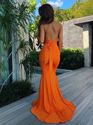 Chicloth Backless With Strap Halter Bridesmaid Dresses_2