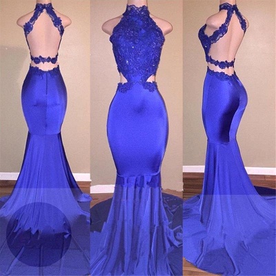 A| Chicloth Lace Appliques Mermaid Evening Gowns | 2019 Prom Dress_2