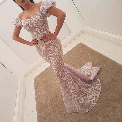 Gorgeous Bubble Sleeve Evening Dress | 2019 Mermaid Sequins Prom Party Dress_2