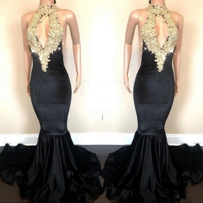 Chicloth Halter Backless Sparkling Sequins Prom Dresses | Mermaid Beads Appliques Sexy Evening Gowns FB0333-MQ0_3