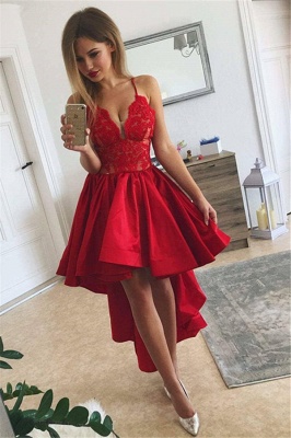 Red Homecoming Dresses Hi Lo Hoco Dress_1