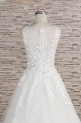 Chicloth Eye-catching Applqiues Tulle A-line Wedding Dress_7