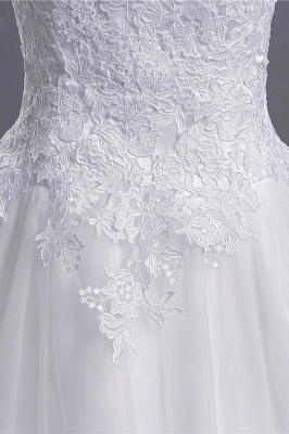 Chicloth Beading Appliques Lace A-line Tulle Wedding Dress_6