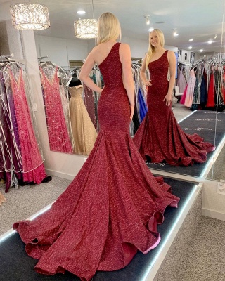 ZY415 Long Glitter Prom Dresses Red Evening Dresses Cheap_2