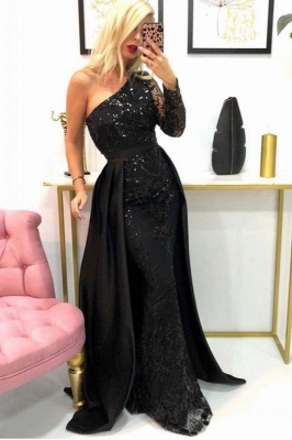 ZY526 Prom Dresses With Glitter Designer Evening Dresses Long Black_1