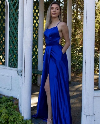 ZY545 Prom Dresses Long Cheap Simple Evening Dress King Blue_3