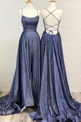 ZY508 Blue Prom Dresses Cheap Evening Dresses Long Glitter_1