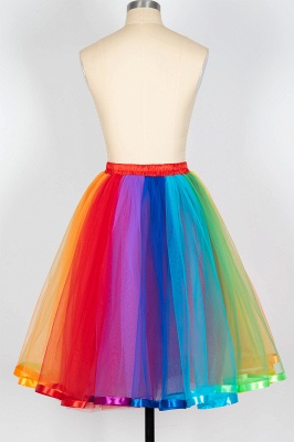 Youthful Garden Hi-Lo Tulle Ball Gown Dress Bustle with Ruffles_8