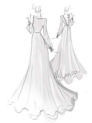 Cheap Wedding Dresses Lycra Spandex Bateau Neck Long Sleeves Lace A Line Bridal Gowns_9