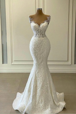 Luxus Sweetheart Lace A Line Wedding Dresses_2