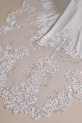 Unique Halter Sleeveless Mermaid Floor-Length Satin Wedding Dresses with Pattern_8