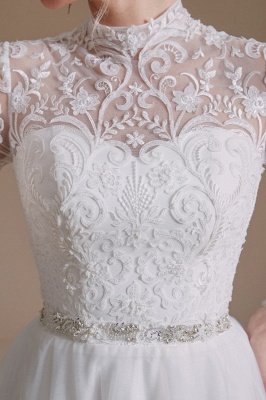 Beautiful Jewel Long-Sleeve A-Line Floor-Length Wedding Dresses with Pattern_7