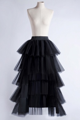 Stylish Garden Hi-Lo Tulle Ball Gown Dress Bustle with Ruffles_2