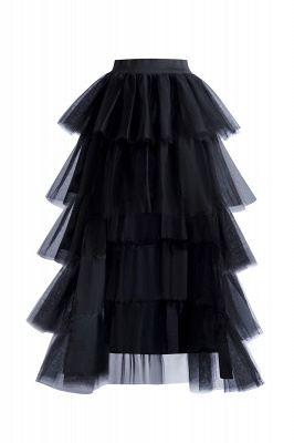 Stylish Garden Hi-Lo Tulle Ball Gown Dress Bustle with Ruffles_9