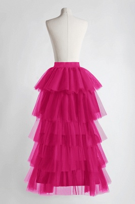 Stylish Garden Hi-Lo Tulle Ball Gown Dress Bustle with Ruffles_8