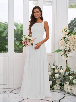 Elegant Pink A-Line Applique Chiffon Bridesmaid Dresses_24