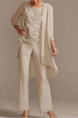 Elegant Floor-Length White Bateau Chiffon Evening Dress_1