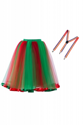 Youthful Garden Hi-Lo Tulle Ball Gown Dress Bustle with Ruffles_4