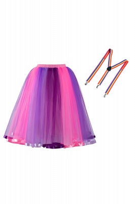 Youthful Garden Hi-Lo Tulle Ball Gown Dress Bustle with Ruffles_1