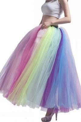 Stunning Tea-Length Ball Gown Dress Bustle with Ruffles_7
