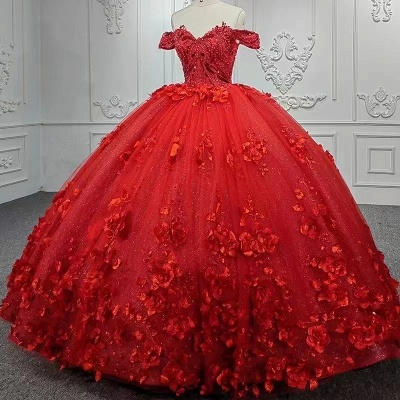 Gorgeous Ruby Strapless Ball Gown Wedding Dress_1