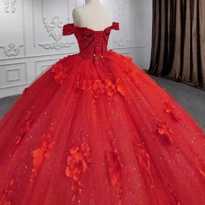 Gorgeous Ruby Strapless Ball Gown Wedding Dress_3