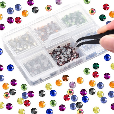 Liiouer 3mm Rhinestones for Crafts, 12 Colors Hotfix Flatback Colorful Resin Rhinestones for Tumblers Face Makeup, Bling Crystal Bulk  Rhinestones for Nails DIY Decoration_7