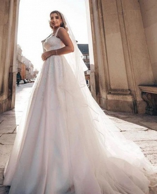 Noble sweetheart capsleeves aline lace wedding dress_1