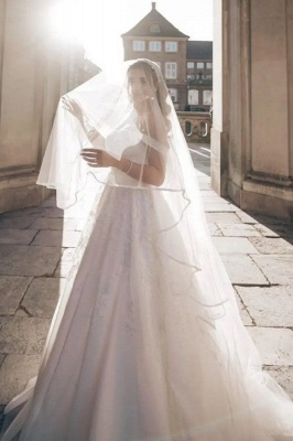 Noble sweetheart capsleeves aline lace wedding dress_2