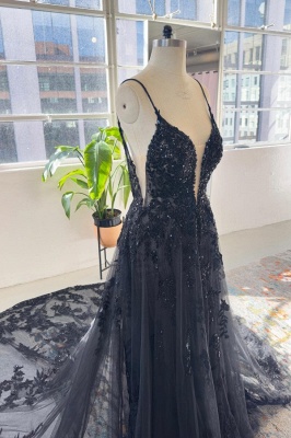 Unique spaghettistraps sleeveless aline lace Wedding Dress sequined_3
