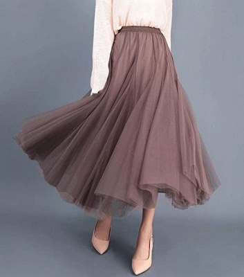 chic column tealength tulle petticoat elasticated underskirt_3