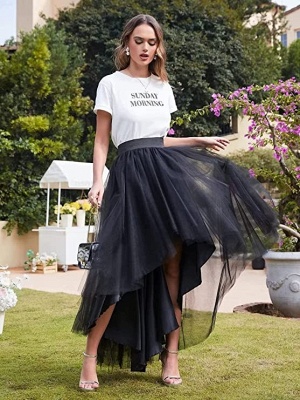 vintage black ballgown hilo tulle elasticated skirt_5