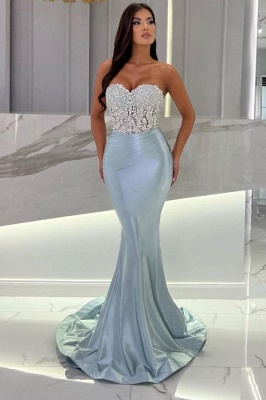 Floor Length Sweetheart Mermaid Prom Party Dress with Appliques