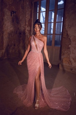 ZY102 Elegant Evening Dresses Long Pink | Prom Dresses With Glitter_1