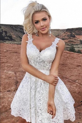 ZY203 Cocktail Dresses Short White Ball Gowns With Lace_3