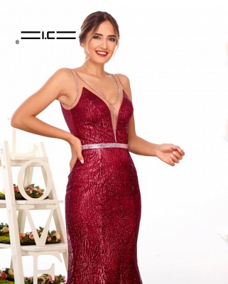 ZY356 Designer Evening Dresses Long Glitter Buy Red Prom Dresses_2